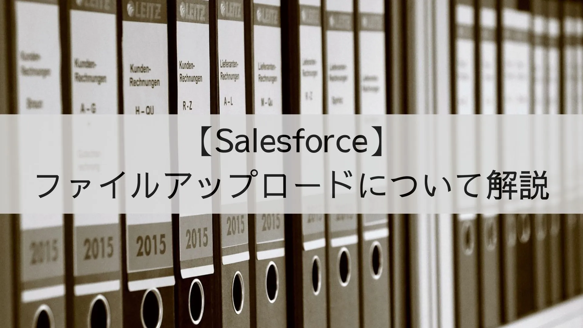 Salesforceのファイルアップロードについて解説